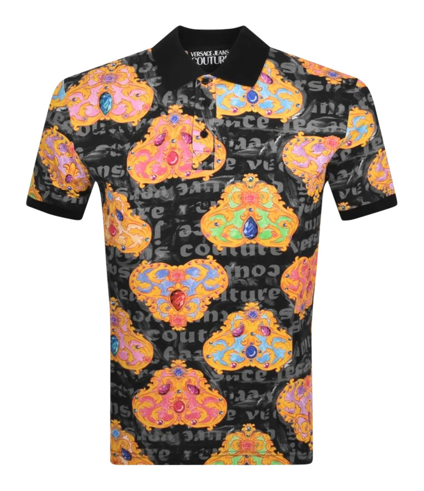 Polo Versace Jeans Couture noir - 76GAG6S0 JS339 G89