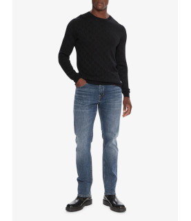 Pull Karl Lagerfeld noir - 655018 KNIT CREWNECK   554302 990