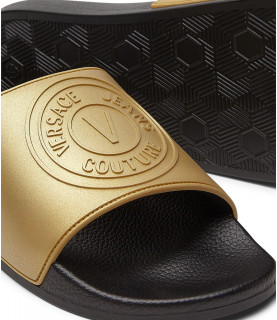 Claquette Versace Jeans Couture noir - 72YA3SQ3 ZS194 948 - FONDO SLIDE DIS41