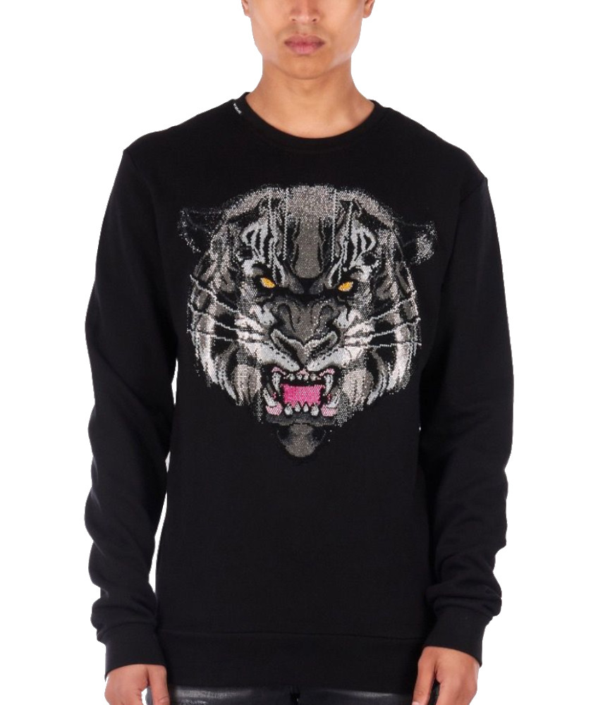 Sweat strassé My Brand noir - MMB-SW012-GM041