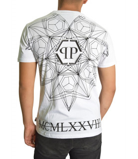 T-shirt Philipp Plein blanc - MTK0033 PJY002N