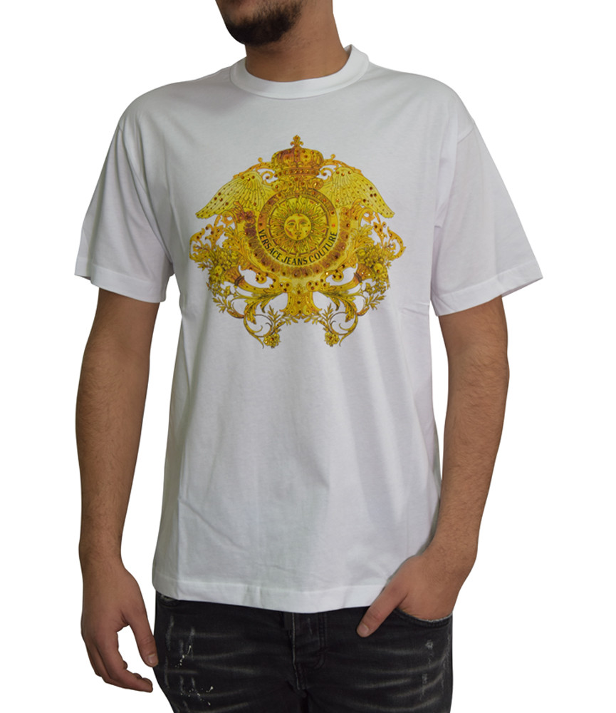Versace Jeans couture - Tshirt Versace Jeans Couture blanc - B3GWA740 WUP601 2 CRYSTAL