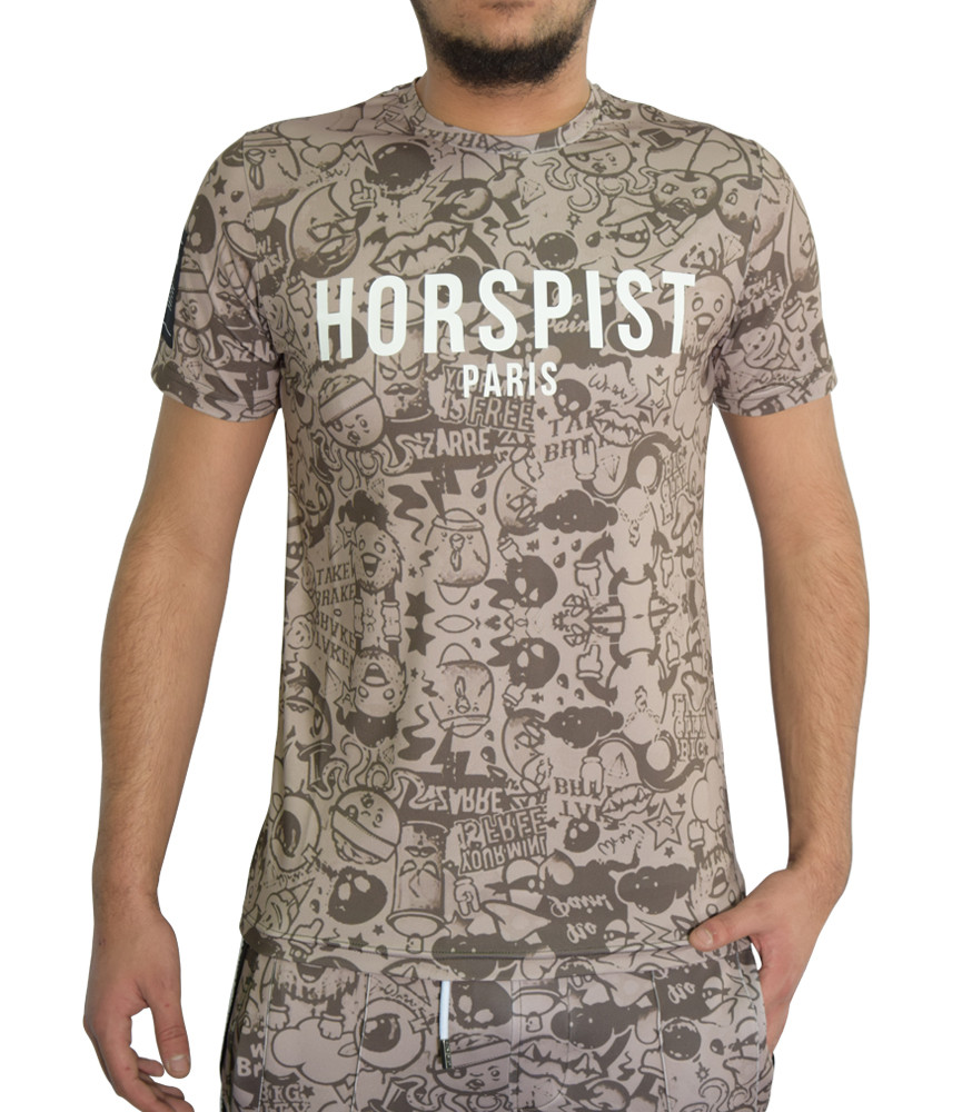 T-shirt HORSPIST taupe - BARTH-M304 SAND TOYS