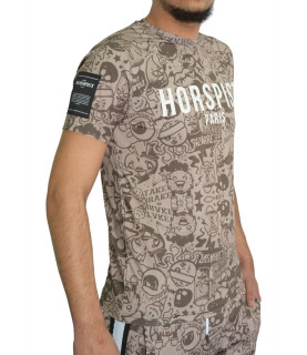 T-shirt HORSPIST taupe - BARTH-M304 SAND TOYS