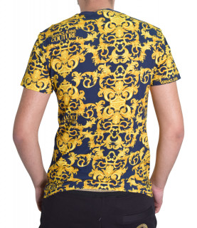 T-shirt VERSACE JEANS COUTURE bleu- B3GWA7S0 - WUP600co slim LOGO BAROQUE
