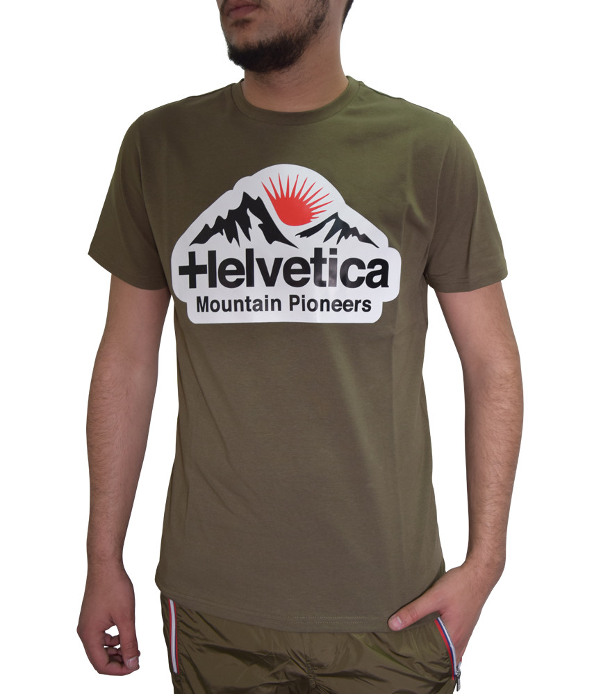 T-shirt HELVETICA kaki - POST - H500 KAKI