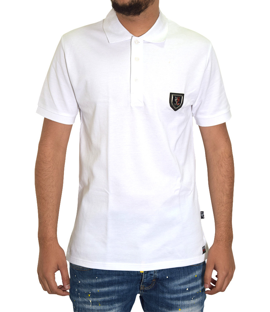 Polo blanc PLEIN SPORT P17C MTK0517 SJY001N