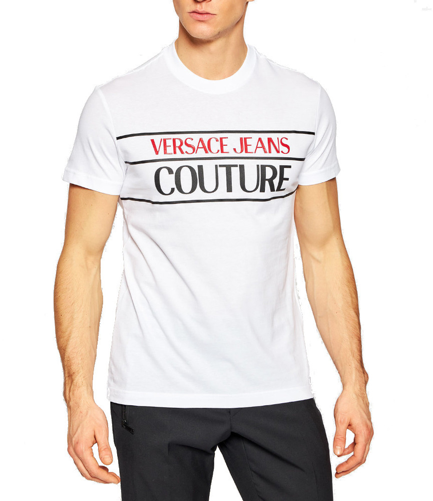 Tshirt Versace Jeans Couture blanc - B3GWA7TC - WUP600 SLIM 24 RUBBER
