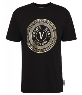 Tshirt Versace Jeans Couture noir - 71GAHT12 - 71UP600 S VEMBLEM FOIL