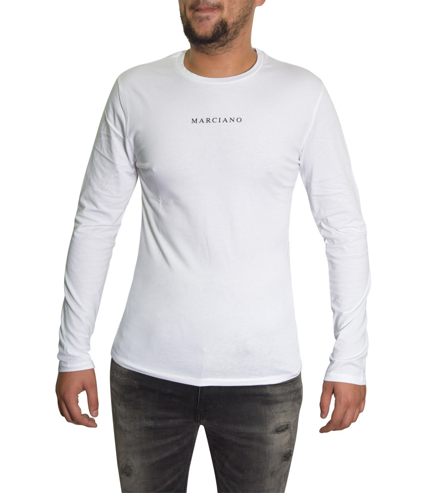 Tshirt Guess blanc - 1BH626 6008A G011 N ESSENTIAL LS