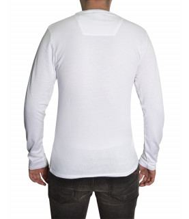 Tshirt Guess blanc - 1BH626 6008A G011 N ESSENTIAL LS