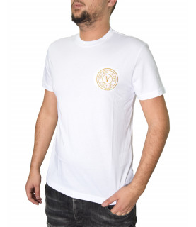 T-shirt Versace Jeans Couture blanc - 72GAHT04 - 72UP600 S VEMBLEM EMBRO S