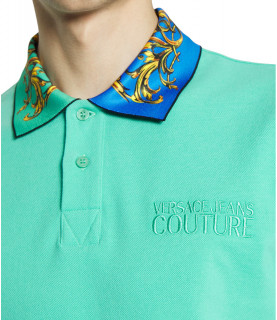 Polo Versace Jeans Couture vert - 72GAGT07 CJ01T 112 - 72UP622 R BAROQUE