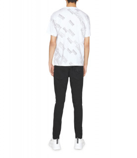 T-shirt Versace Jeans Couture blanc - 72GAH6R3 JS043 003 - 72UP601 REG PRINT LOGO