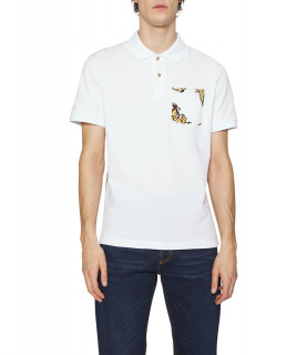 Polo Versace Jeans Couture Blanc - 72GAG6R0 JS048 G03 - 72UP622 BIS PKT REG CONTR GARLAND