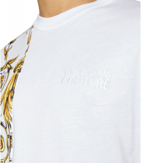 T-shirt Versace Jeans Couture blanc - 72GAH6R9 JS049 G03 - 72UP601 REG BIS CONTR GARLAND