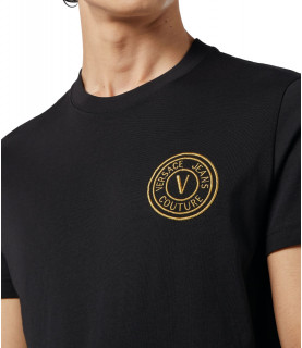 T-shirt Versace Jeans Couture noir - 72GAHT04 - 72UP600 S VEMBLEM EMBRO S