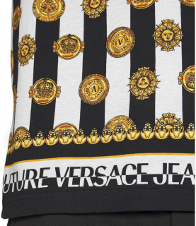 T-shirt Versace Jeans Couture noir - 72GAH6RC JS062 G89 - 72UP601 REG PANEL PRINT