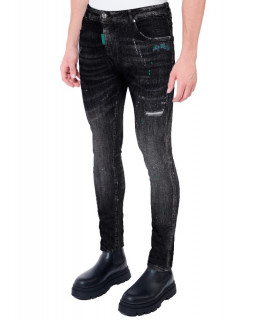 Jeans My Brand noir - 1 X22 003 B 0001 - BLACK DISTRESSED GREEN MY