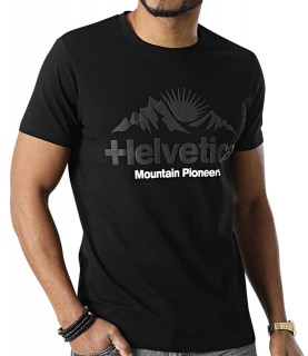 T-shirt Helvetica noir - CROISIC BLACK