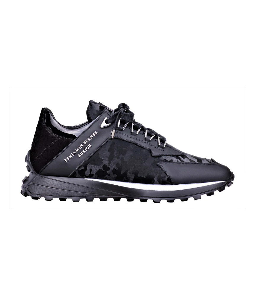 Baskets Benjamin Berner noir - ALPHA RUNNER REFLECTIVE CAMOUFLAGE BLACK