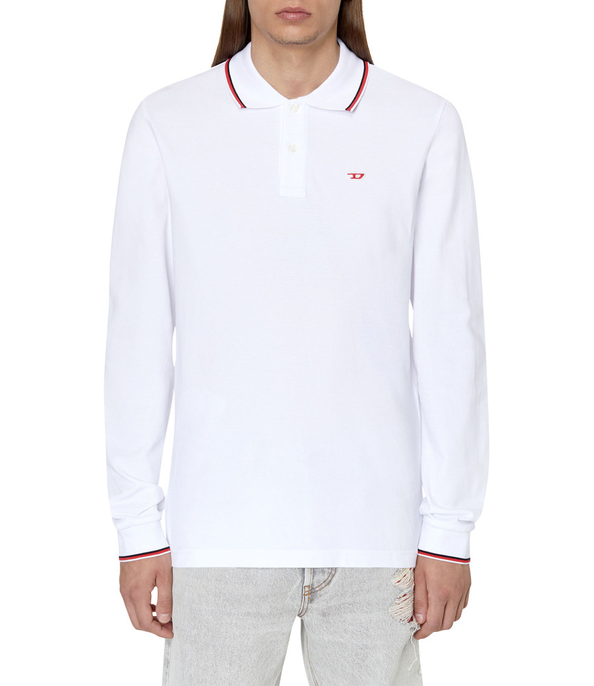 Polo manches longues blanc - A06318 0MXZA 100