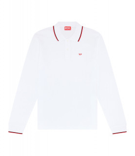 Polo manches longues blanc - A06318 0MXZA 100