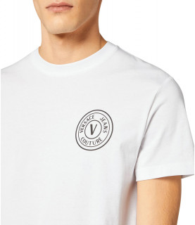T-shirt Versace Jeans Couture blanc - 73GAHT06 - 73UP600 V VEMBLEM RUB