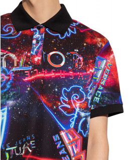 Polo Versace Jeans Couture noir - 73GAG6R5 - 73UP622 R PRINT GALAXY