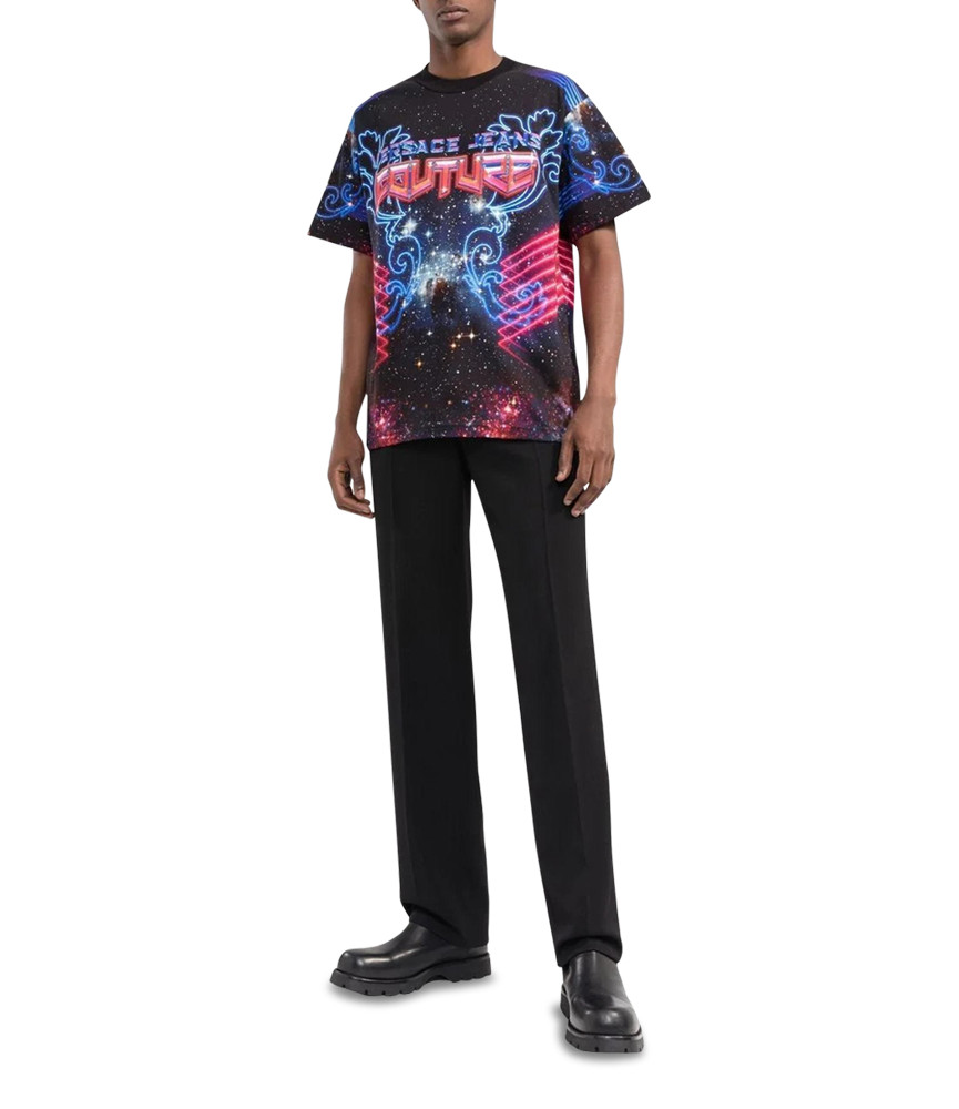 T-shirt Versace Jeans Couture noir - 73GAH6RG - 73UP601 PANEL GALAXY COUTURE