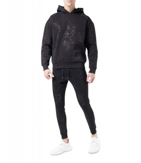 Sweat My Brand noir - 1 Y22 005 A 0047 BLACK STONES BANDANA HOOD