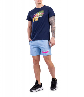 T-shirt Iceberg bleu - ICE3MBM03 NAVY FLOWER