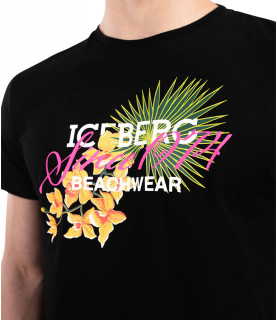 T-shirt Iceberg noir - ICE3MBM03 BLACK FLOWER